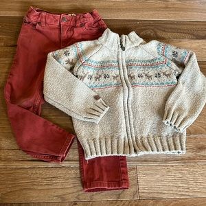 Lands End Pants with Cozy Zip Up